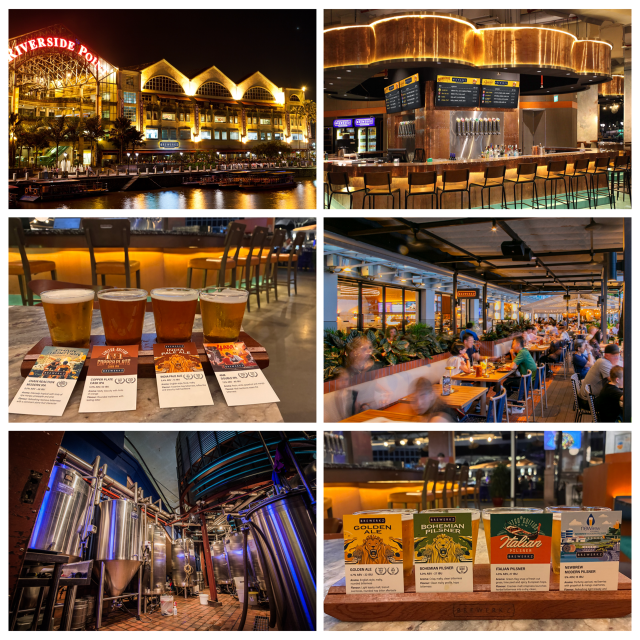 Brewerkz Singapore Craft Beer – Bierverkostung am Riverside Point