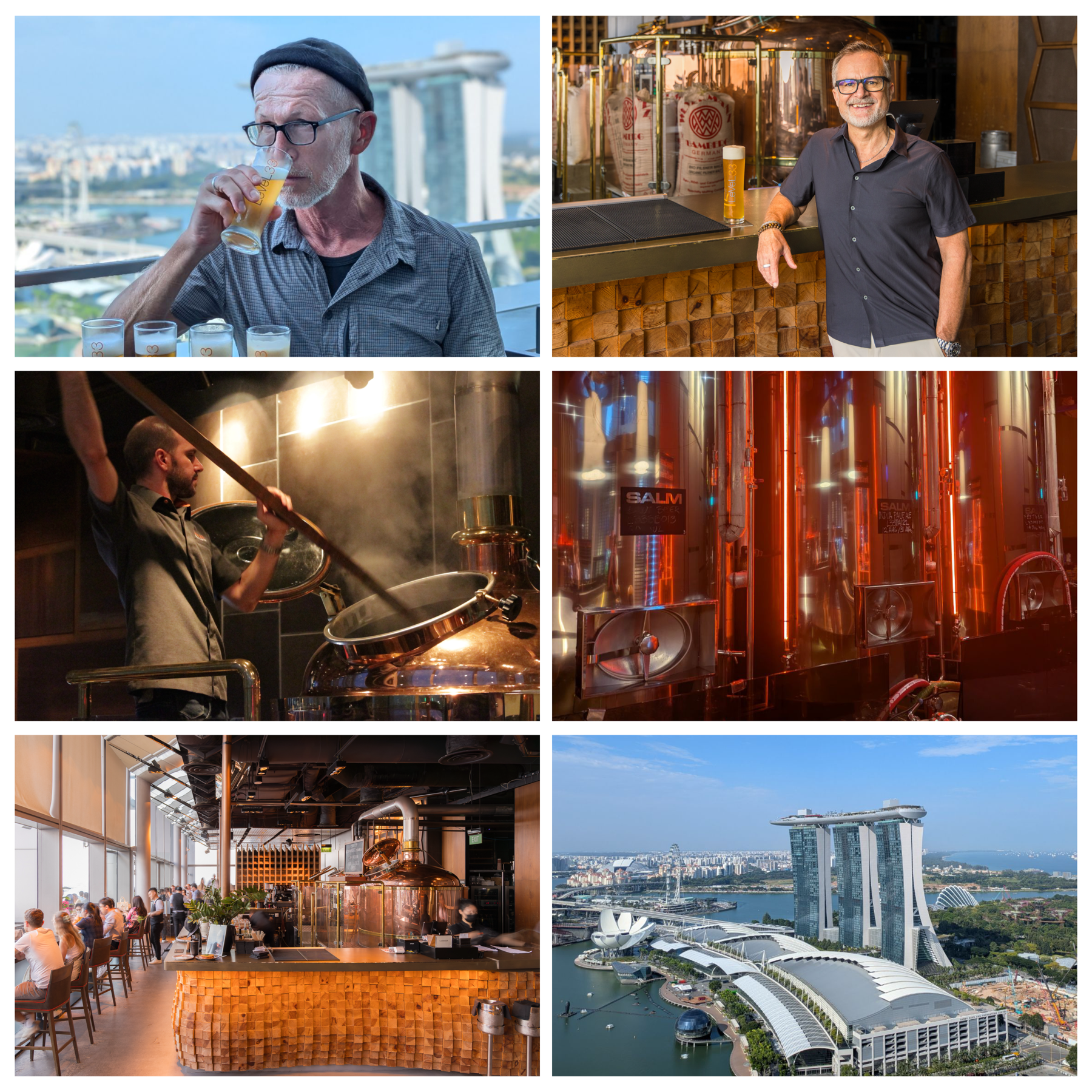 LeVeL33 Singapur – Brauerei, Martin Bém, Gabriel Garcia und Blick über Marina Bay